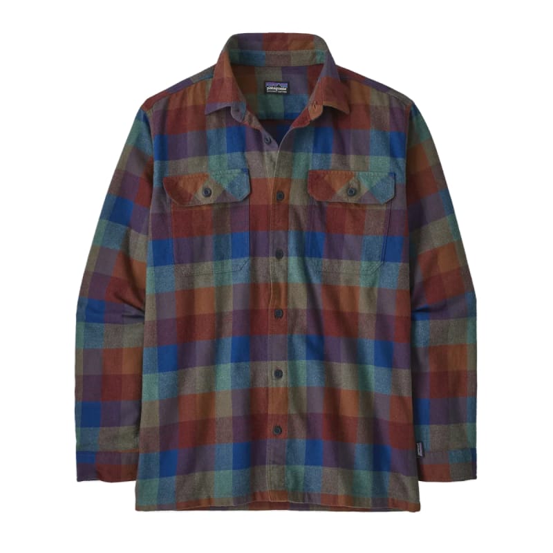 Patagonia 01. MENS APPAREL - MENS LS SHIRTS - MENS LS BUTTON UP Men's Long-Sleeved Organic Cotton Midweight Fjord Flannel Shirt GDSU GUIDES|SUPERIOR BLUE