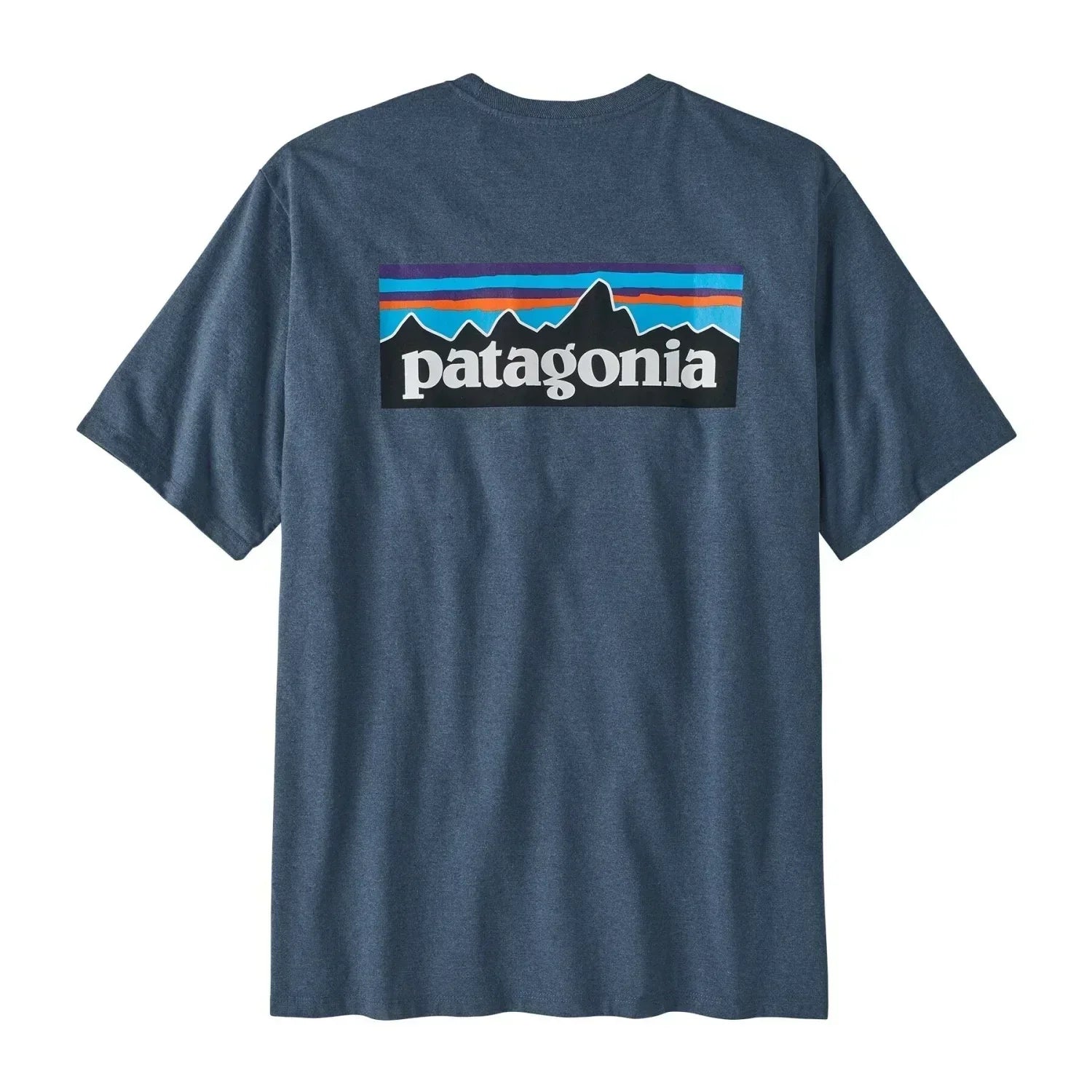 Patagonia 01. MENS APPAREL - MENS T-SHIRTS - MENS T-SHIRT SS Men's P-6 Logo Responsibili-Tee UTB UTILITY BLUE