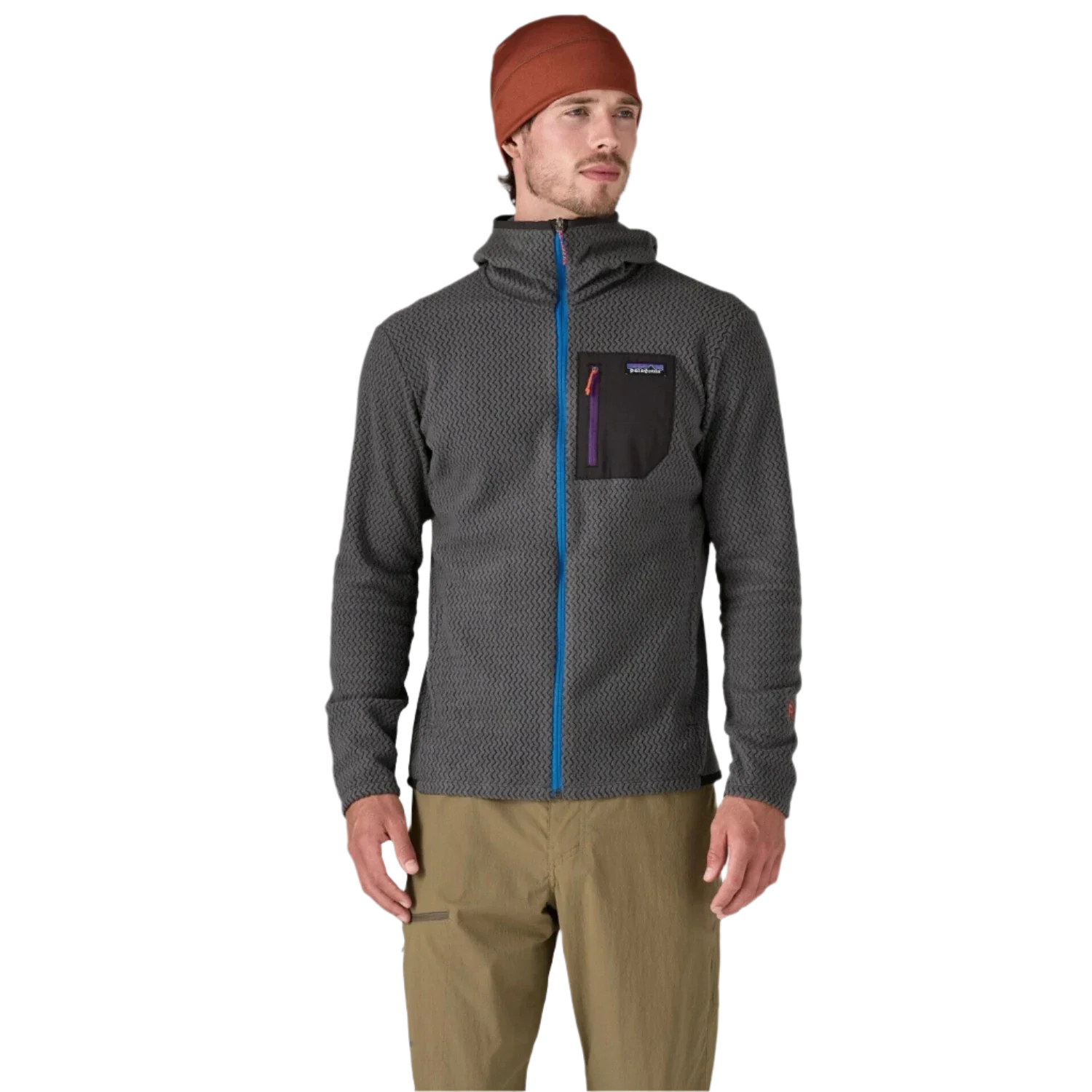 Patagonia 01. MENS APPAREL - MENS HOODIES|SWEATERS - MENS PO HOODY Men's R1 Air Full-Zip Hoody FGE FORGE GREY