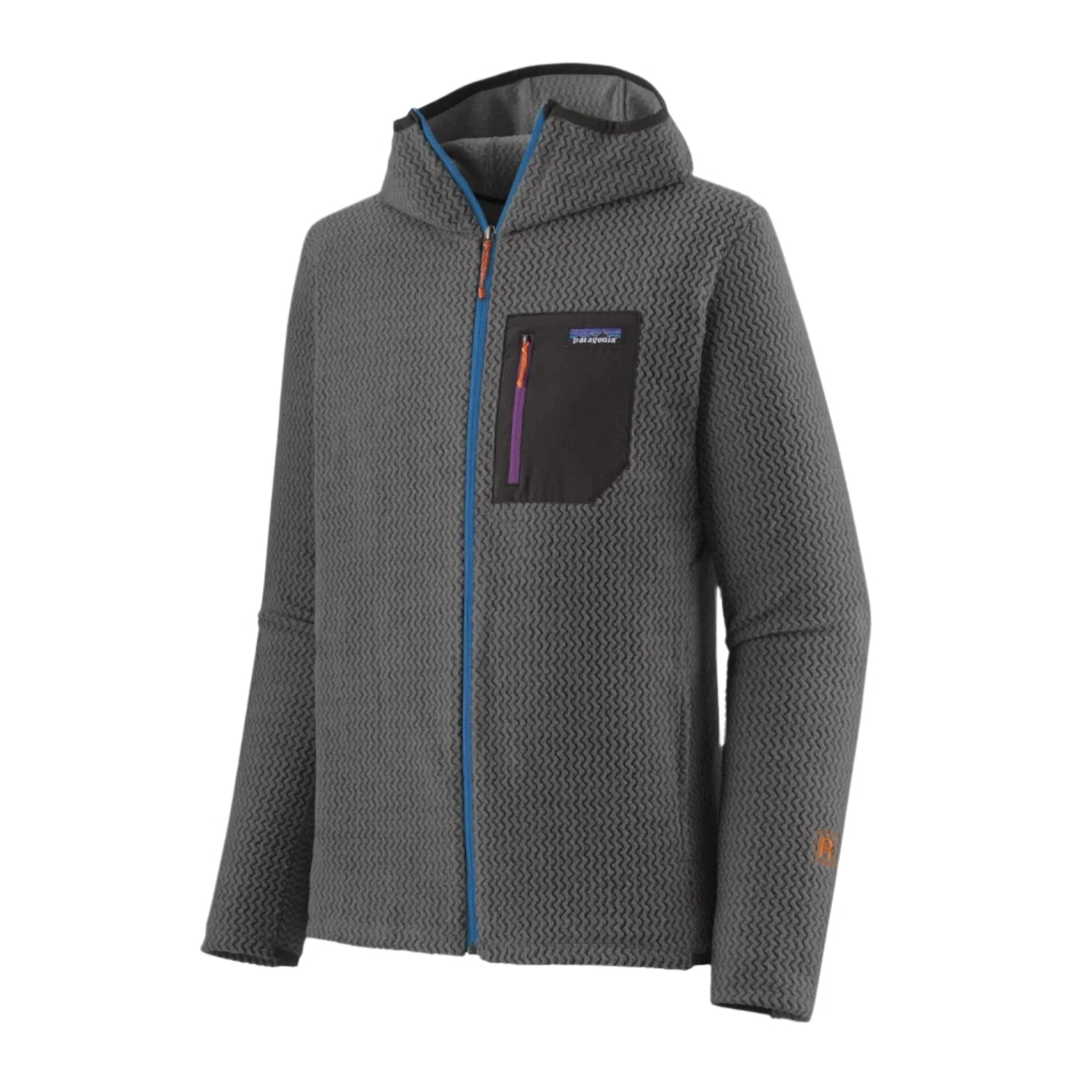 Patagonia 01. MENS APPAREL - MENS HOODIES|SWEATERS - MENS PO HOODY Men's R1 Air Full-Zip Hoody FGE FORGE GREY