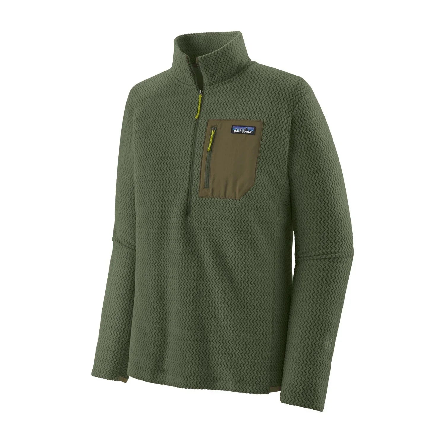 Patagonia 01. MENS APPAREL - MENS HOODIES|SWEATERS - MENS PO Q ZIP Men's R1 Air Zip Neck TPGN TORREY PINE GREEN