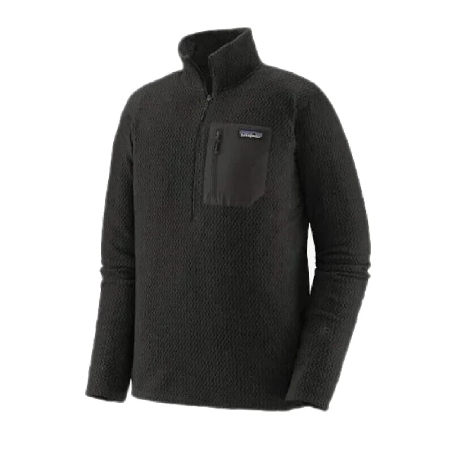 Patagonia 01. MENS APPAREL - MENS HOODIES|SWEATERS - MENS PO Q ZIP Men's R1 Air Zip Neck BLK BLACK