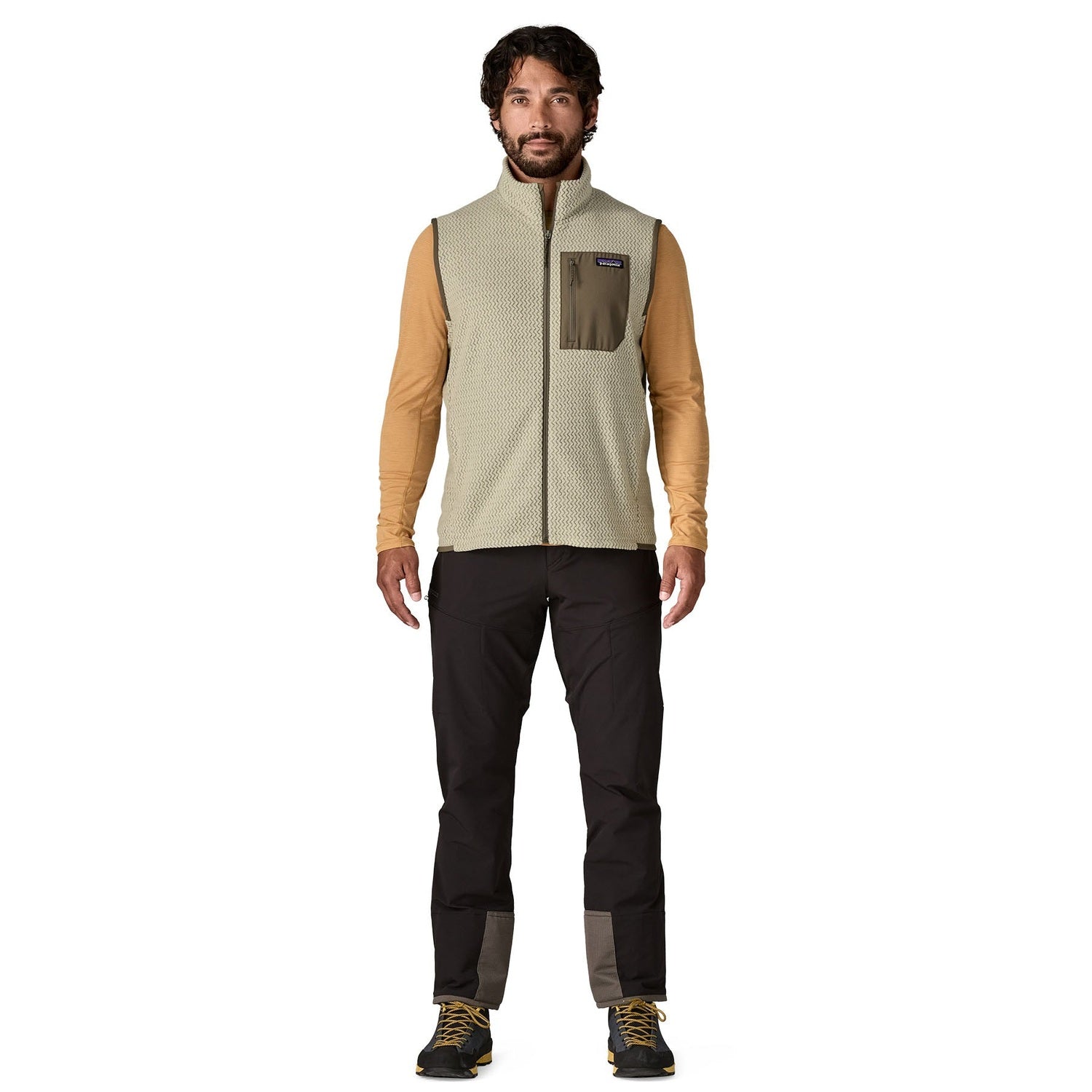Patagonia 01. MENS APPAREL - MENS VEST - MENS VEST FLEECE Men's R1® Air Vest PLCN PELICAN