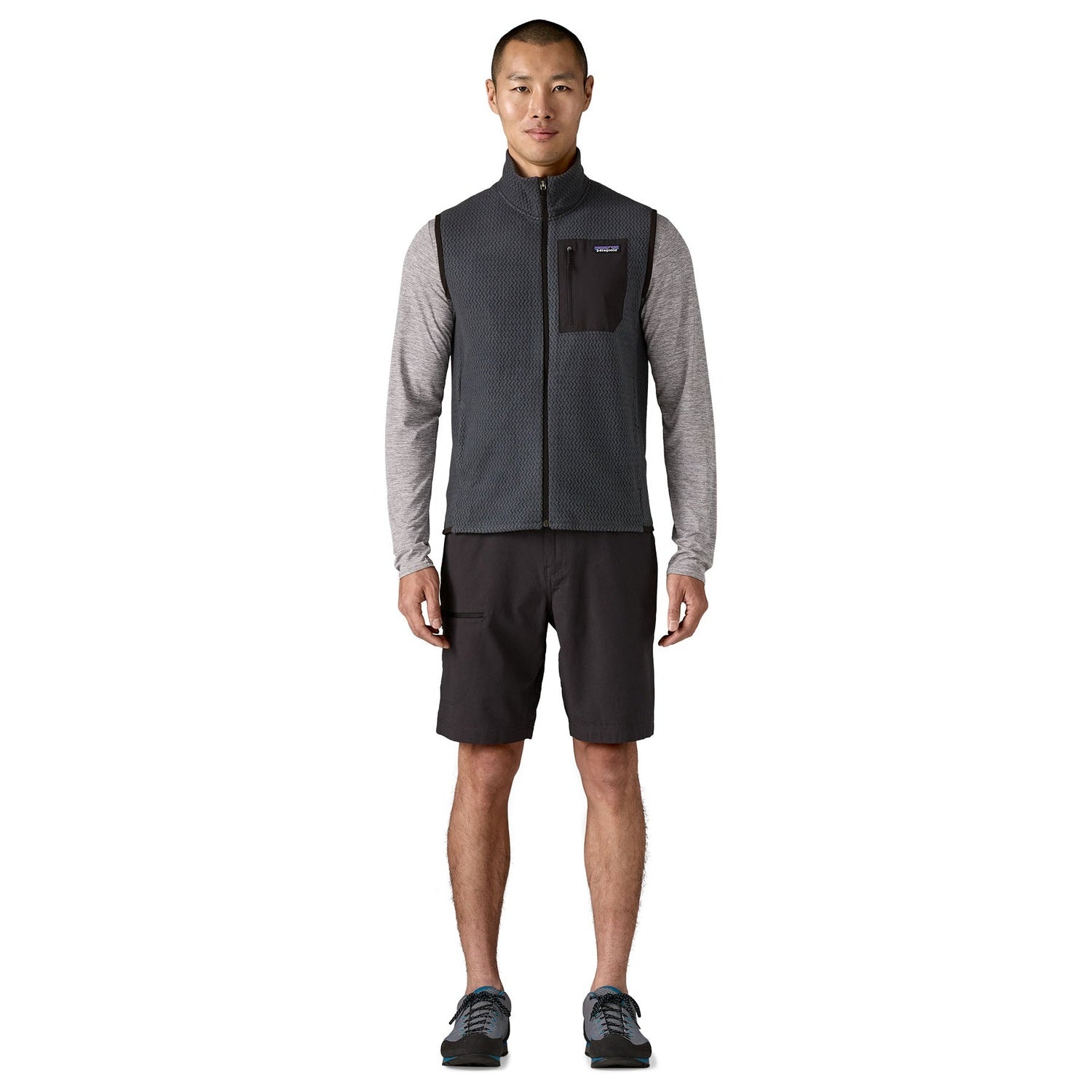 Patagonia 01. MENS APPAREL - MENS VEST - MENS VEST FLEECE Men's R1® Air Vest SMDB SMOLDER BLUE