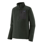 Patagonia 01. MENS APPAREL - MENS HOODIES|SWEATERS - MENS PO Q ZIP Men's R1® Air Zip Neck OLGG OLD GROWTH GREEN