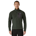 Patagonia 01. MENS APPAREL - MENS HOODIES|SWEATERS - MENS PO Q ZIP Men's R1® Air Zip Neck OLGG OLD GROWTH GREEN