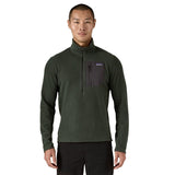 Patagonia 01. MENS APPAREL - MENS HOODIES|SWEATERS - MENS PO Q ZIP Men's R1® Air Zip Neck OLGG OLD GROWTH GREEN