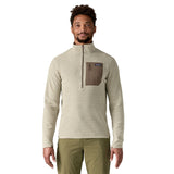 Patagonia 01. MENS APPAREL - MENS HOODIES|SWEATERS - MENS PO Q ZIP Men's R1® Air Zip Neck PLCN PELICAN