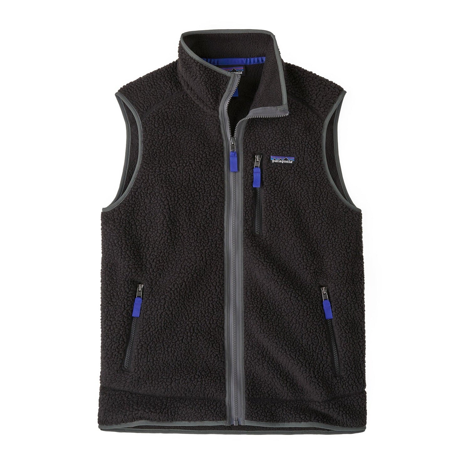 Patagonia 01. MENS APPAREL - MENS VEST - MENS VEST FLEECE Men's Retro Pile Vest BFO BLACK W FORGE GREY