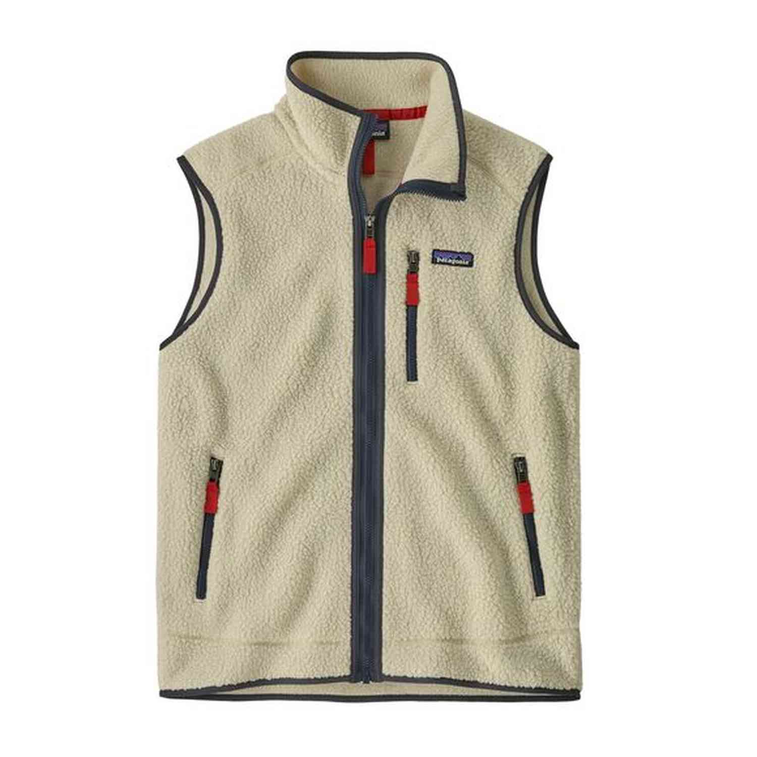 Patagonia 01. MENS APPAREL - MENS VEST - MENS VEST FLEECE Men's Retro Pile Vest PNSM PELICAN W SMOLDER BLUE