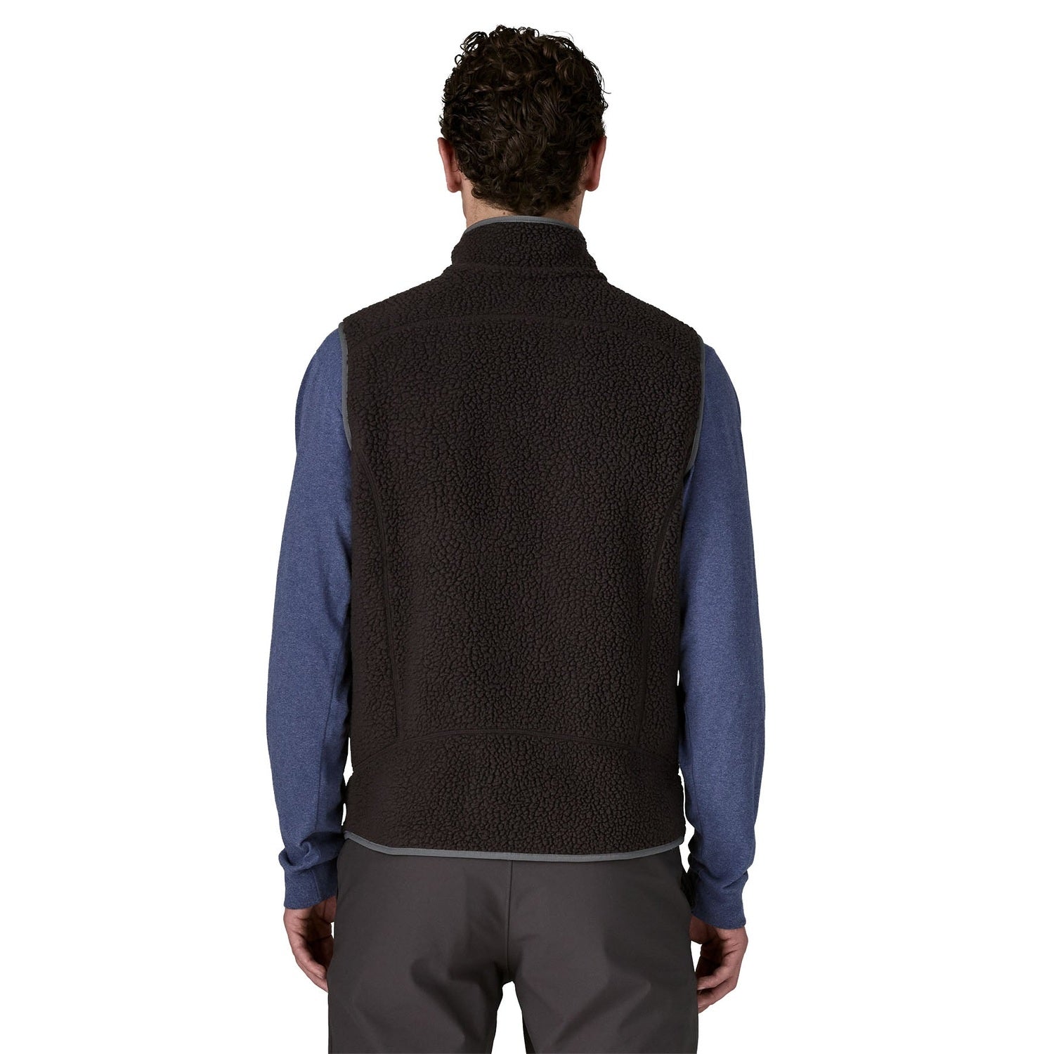 Patagonia 01. MENS APPAREL - MENS VEST - MENS VEST FLEECE Men's Retro Pile Vest BFO BLACK W FORGE GREY