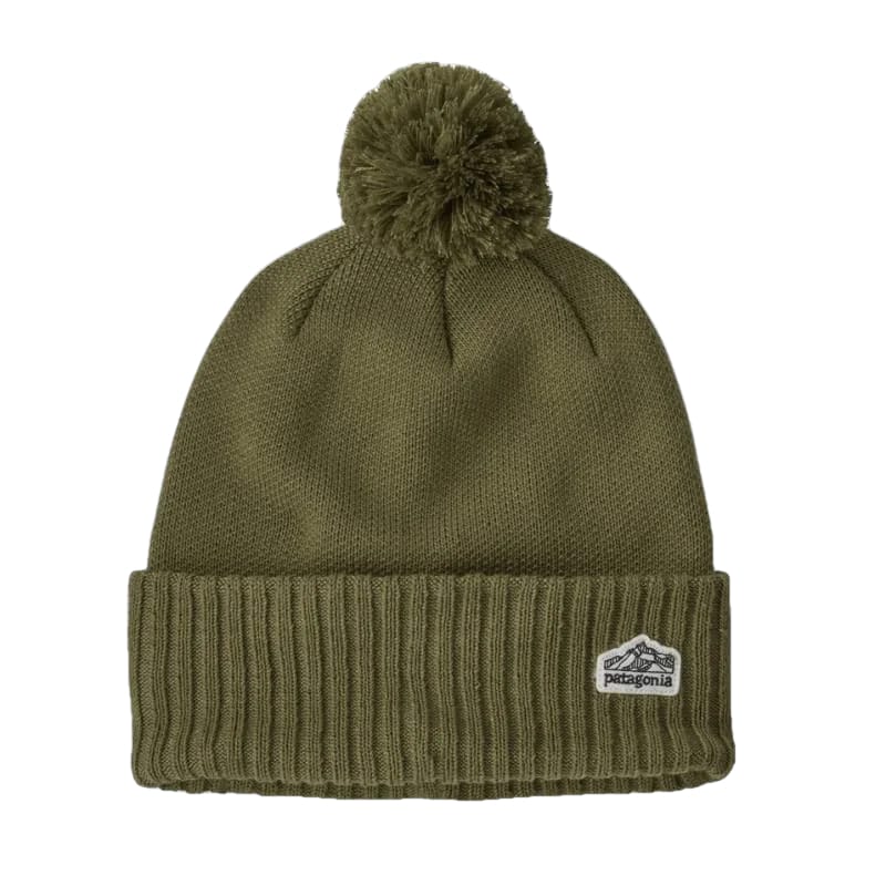 Patagonia 20. HATS_GLOVES_SCARVES - WINTER HATS Powder Town Beanie LIWG LINE LOGO RIDGE PATCH | WYOMING GREEN