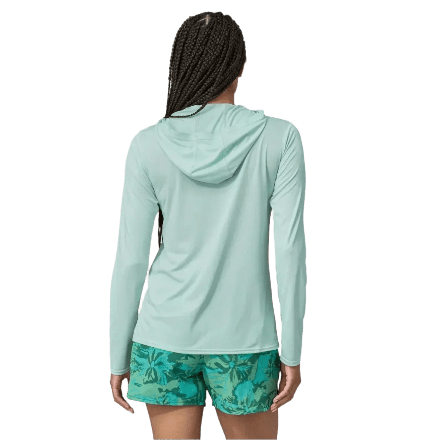 Patagonia 02. WOMENS APPAREL - WOMENS LS SHIRTS - WOMENS LS HOODY Women's Capilene® Cool Daily Hoody WGNX WISPY GREEN - LIGHT WISPY GREEN X-DYE