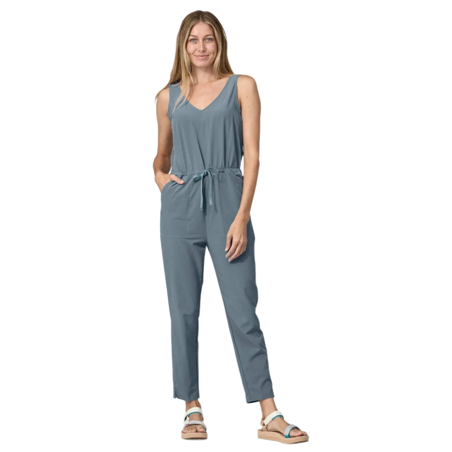 Patagonia 02. WOMENS APPAREL - WOMENS DRESS|SKIRT - WOMENS JUMPERS Women's Fleetwith Jumpsuit LTPG LIGHT PLUME GREY