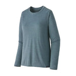 Patagonia 02. WOMENS APPAREL - WOMENS LS SHIRTS - WOMENS LS ACTIVE Women's Long Sleeve Capilene® Cool Daily Shirt SBGX STEAM BLUE - LIGHT PLUME GREY X-DYE