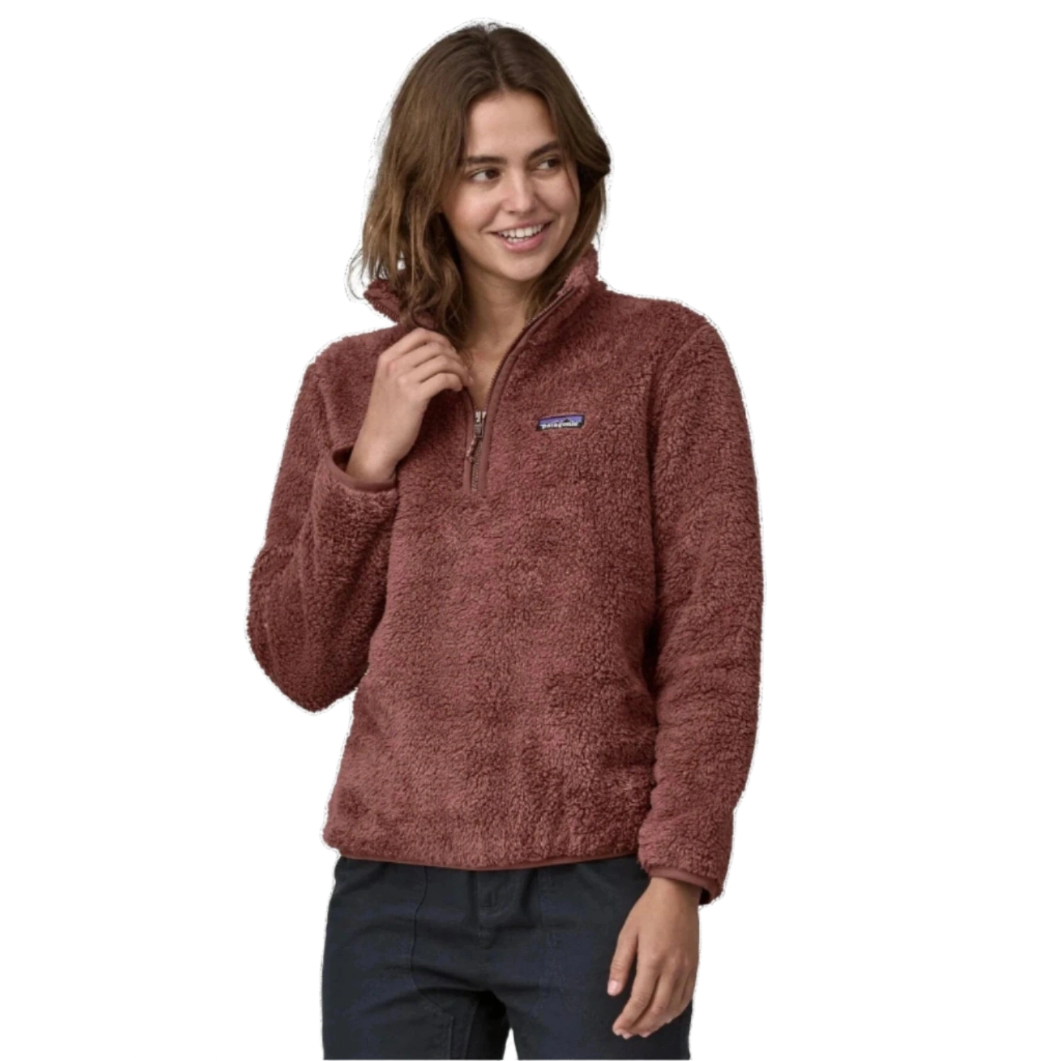 Patagonia 02. WOMENS APPAREL - WOMENS HOODIES|SWEATERS - WOMENS PO Q ZIP Women's Los Gatos 1/4 Zip DLMA DULSE MAUVE