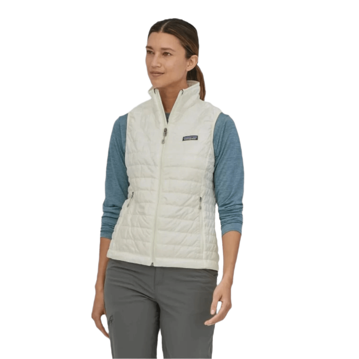 Patagonia 02. WOMENS APPAREL - WOMENS VEST - WOMENS VEST INSULATED Women's Nano Puff® Vest BCW BIRCH WHITE