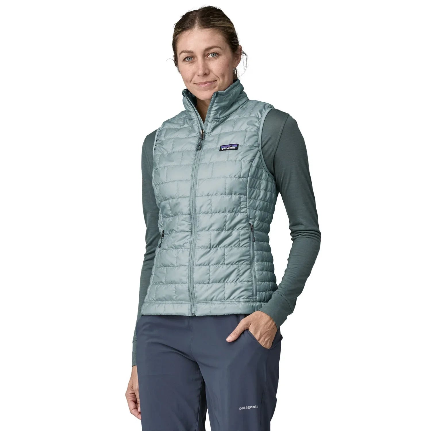Patagonia 02. WOMENS APPAREL - WOMENS VEST - WOMENS VEST INSULATED Women's Nano Puff Vest TMBL THERMAL BLUE