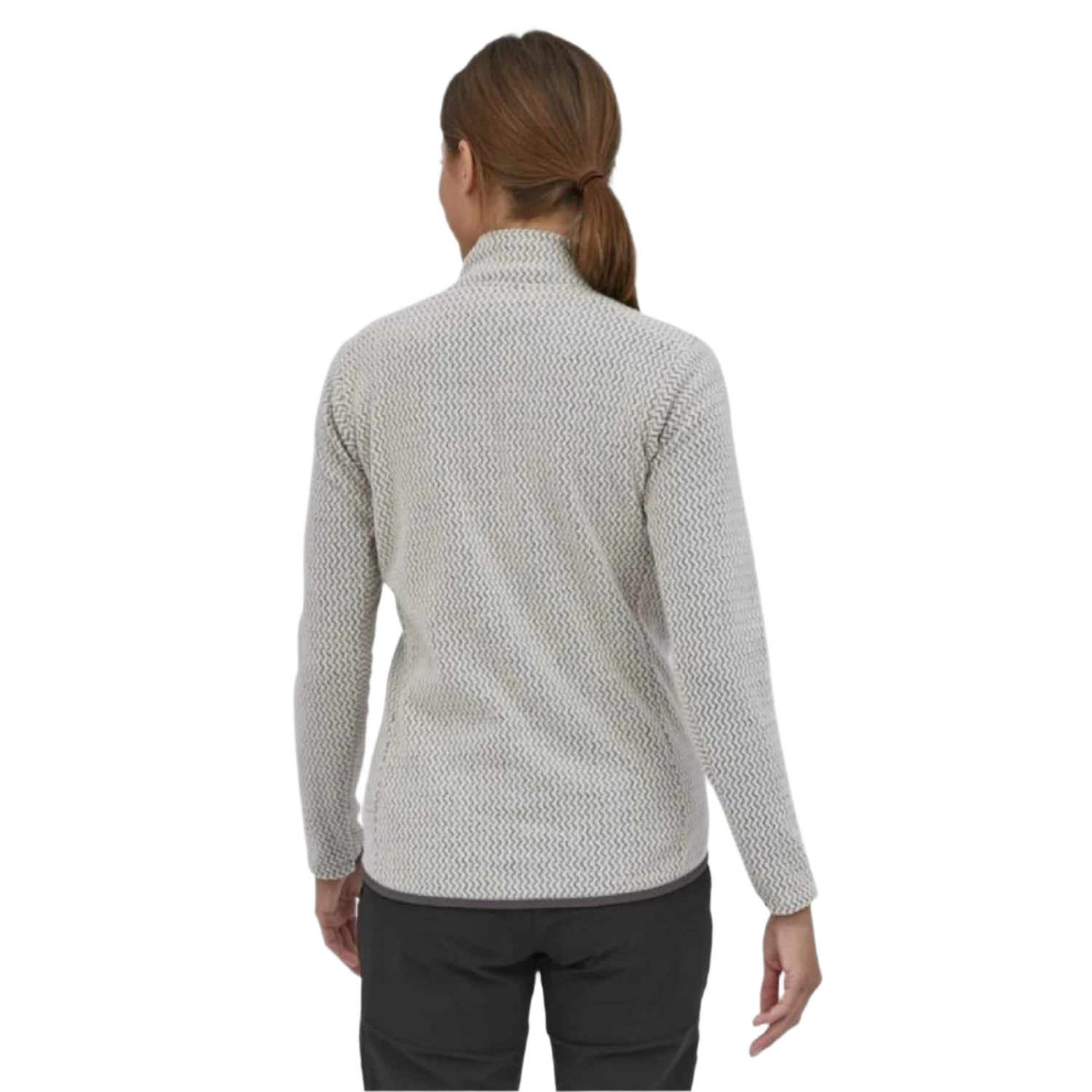 Patagonia 02. WOMENS APPAREL - WOMENS HOODIES|SWEATERS - WOMENS PO Q ZIP Women's R1 Air Zip Neck WLWT WOOL WHITE