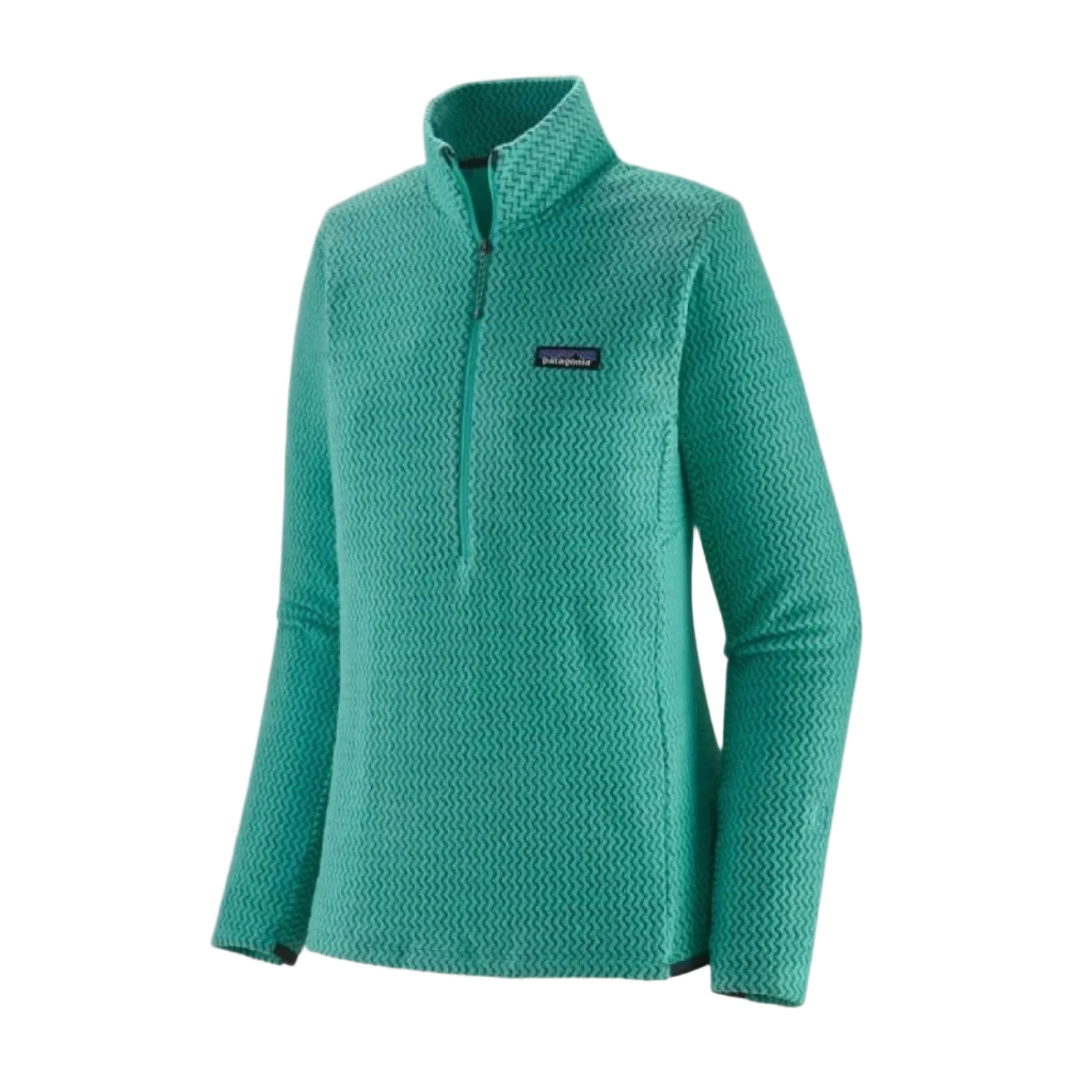 Patagonia 02. WOMENS APPAREL - WOMENS HOODIES|SWEATERS - WOMENS PO Q ZIP Women's R1 Air Zip Neck FRTL FRESH TEAL