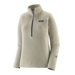Patagonia 02. WOMENS APPAREL - WOMENS HOODIES|SWEATERS - WOMENS PO Q ZIP Women's R1® Air Fleece Zip-Neck WLWT WOOL WHITE