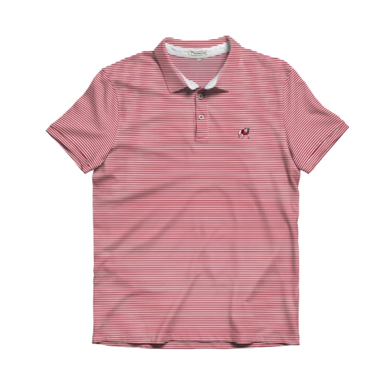 Peach State Pride 05. M. SPORTSWEAR - M. SS SHIRT Men's UGA Standing Dawg Polo LOBLOLLY RED|WHITE
