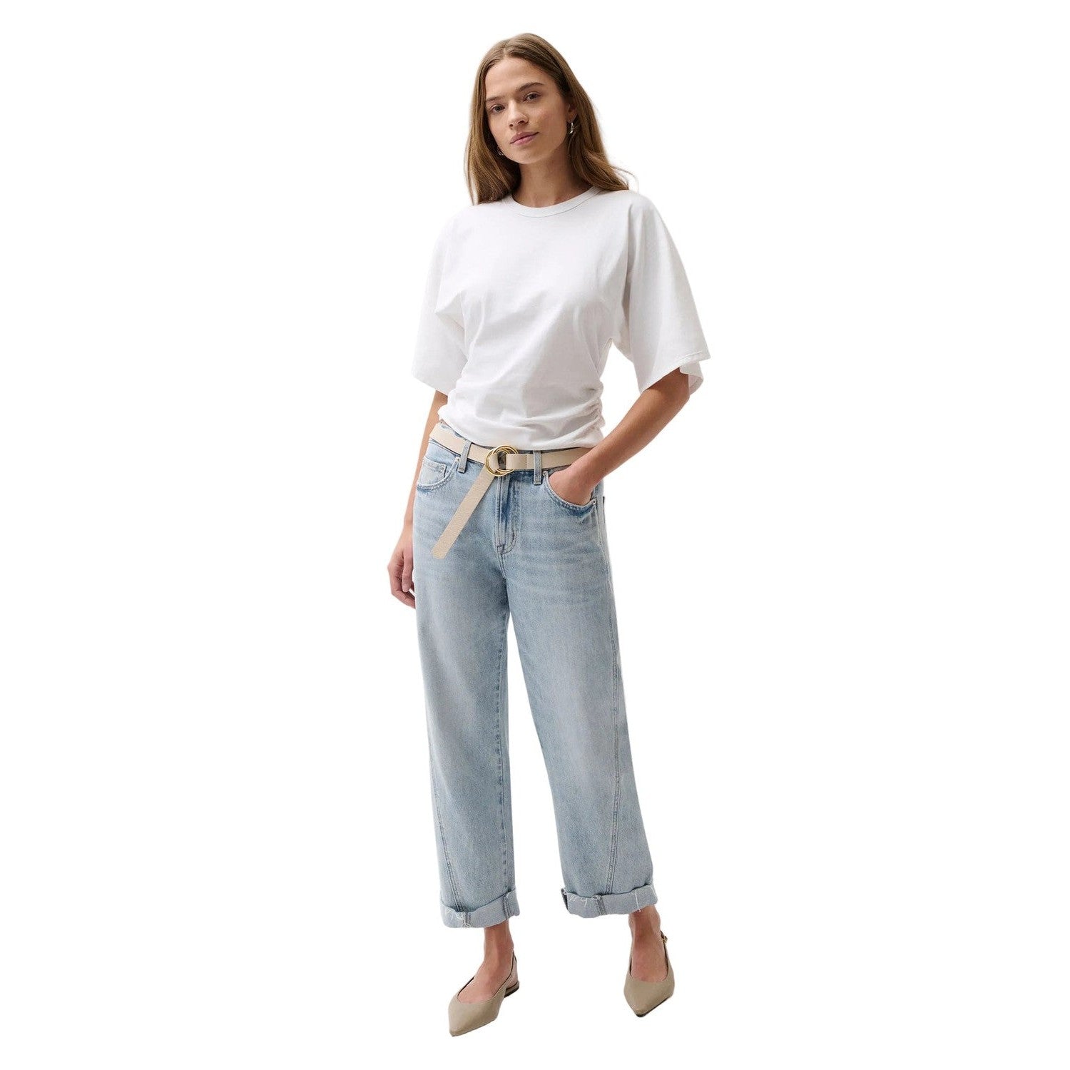 Women’s Kacey Mid Rise Cuffed Boyfriend Pistola Denim