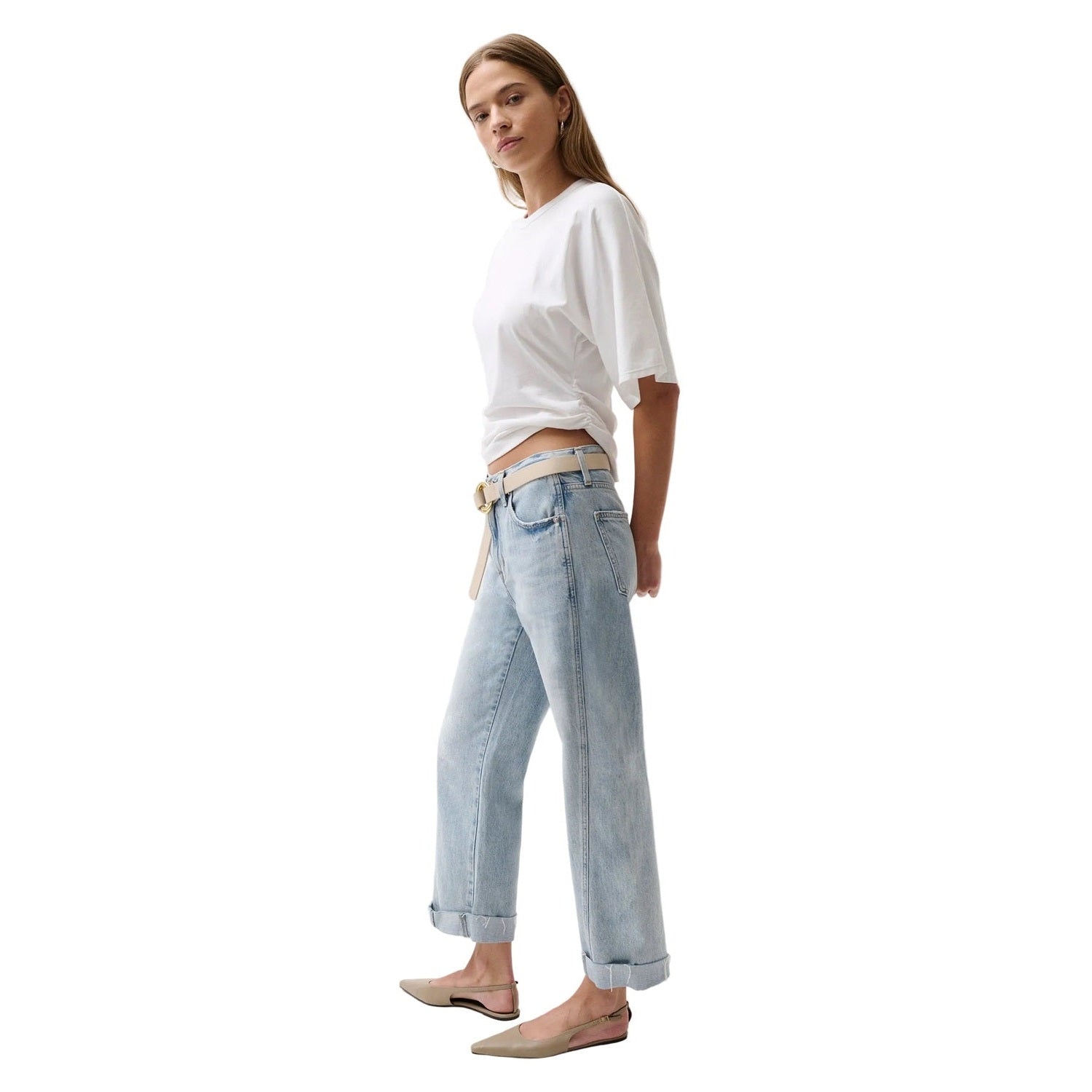 Women’s Kacey Mid Rise Cuffed Boyfriend Pistola Denim