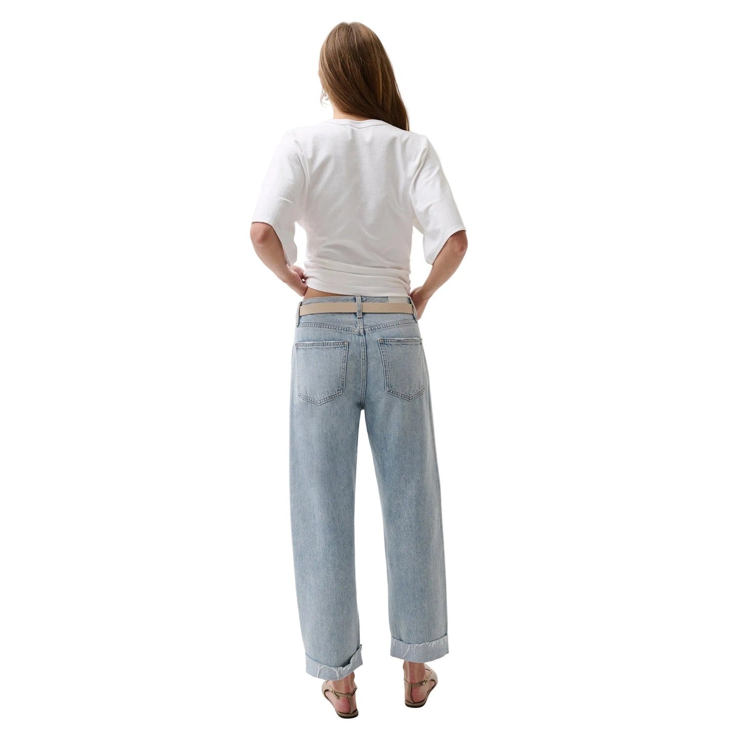Women’s Kacey Mid Rise Cuffed Boyfriend Pistola Denim