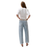 Women’s Kacey Mid Rise Cuffed Boyfriend Pistola Denim