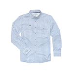 Poncho Outdoors 01. MENS APPAREL - MENS LS SHIRTS - MENS LS BUTTON UP Men's Original Shirt Long Sleeve THE WAHOO | BLUE AND WHITE PLAID REGULAR