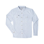 Poncho Outdoors 01. MENS APPAREL - MENS LS SHIRTS - MENS LS BUTTON UP Men's Original Shirt Long Sleeve ANDROS TOWN | SUMMER BLUE PLAID REGULAR 3XL