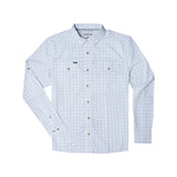 Poncho Outdoors 01. MENS APPAREL - MENS LS SHIRTS - MENS LS BUTTON UP Men's Original Shirt Long Sleeve ANDROS TOWN | SUMMER BLUE PLAID REGULAR 3XL