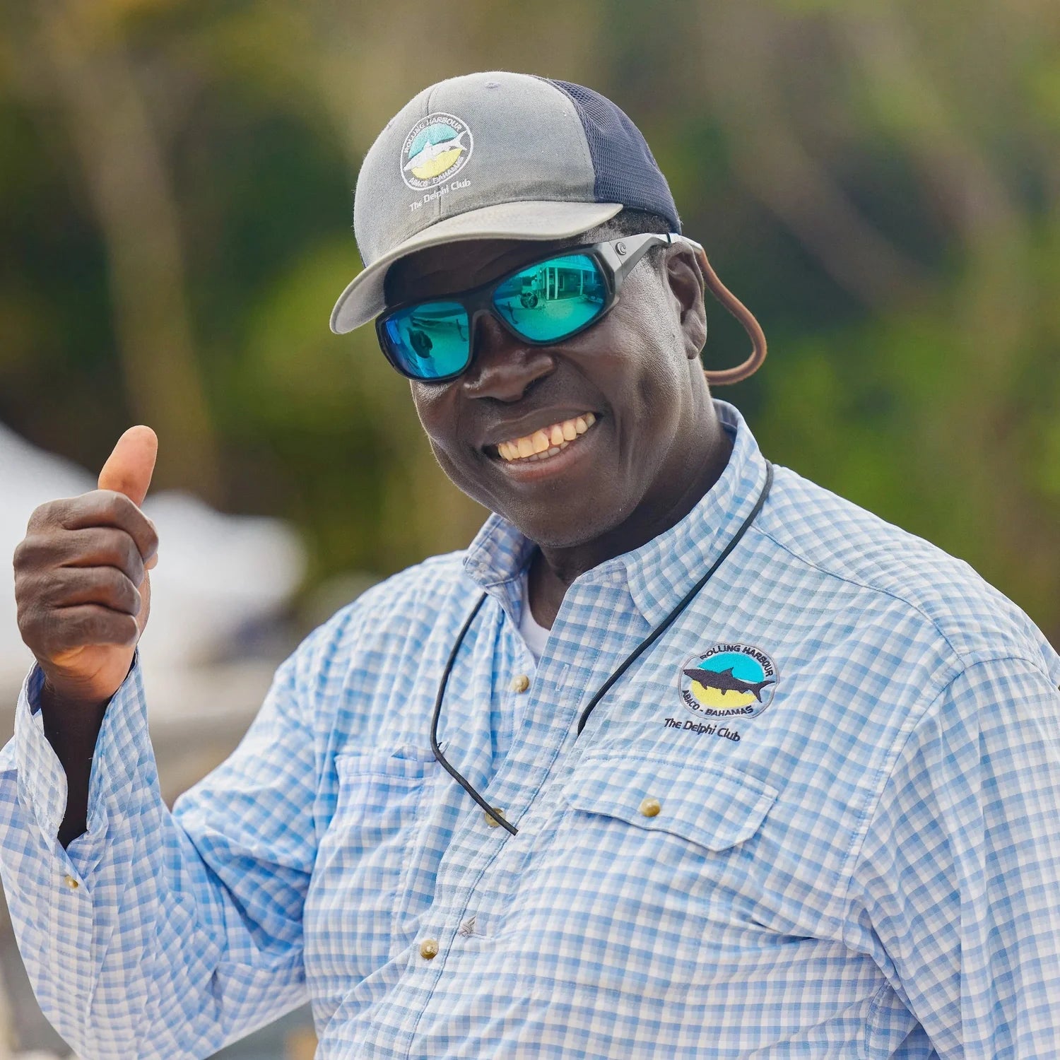 Poncho Outdoors 01. MENS APPAREL - MENS LS SHIRTS - MENS LS BUTTON UP Men's Original Shirt Long Sleeve THE WAHOO | BLUE AND WHITE PLAID REGULAR