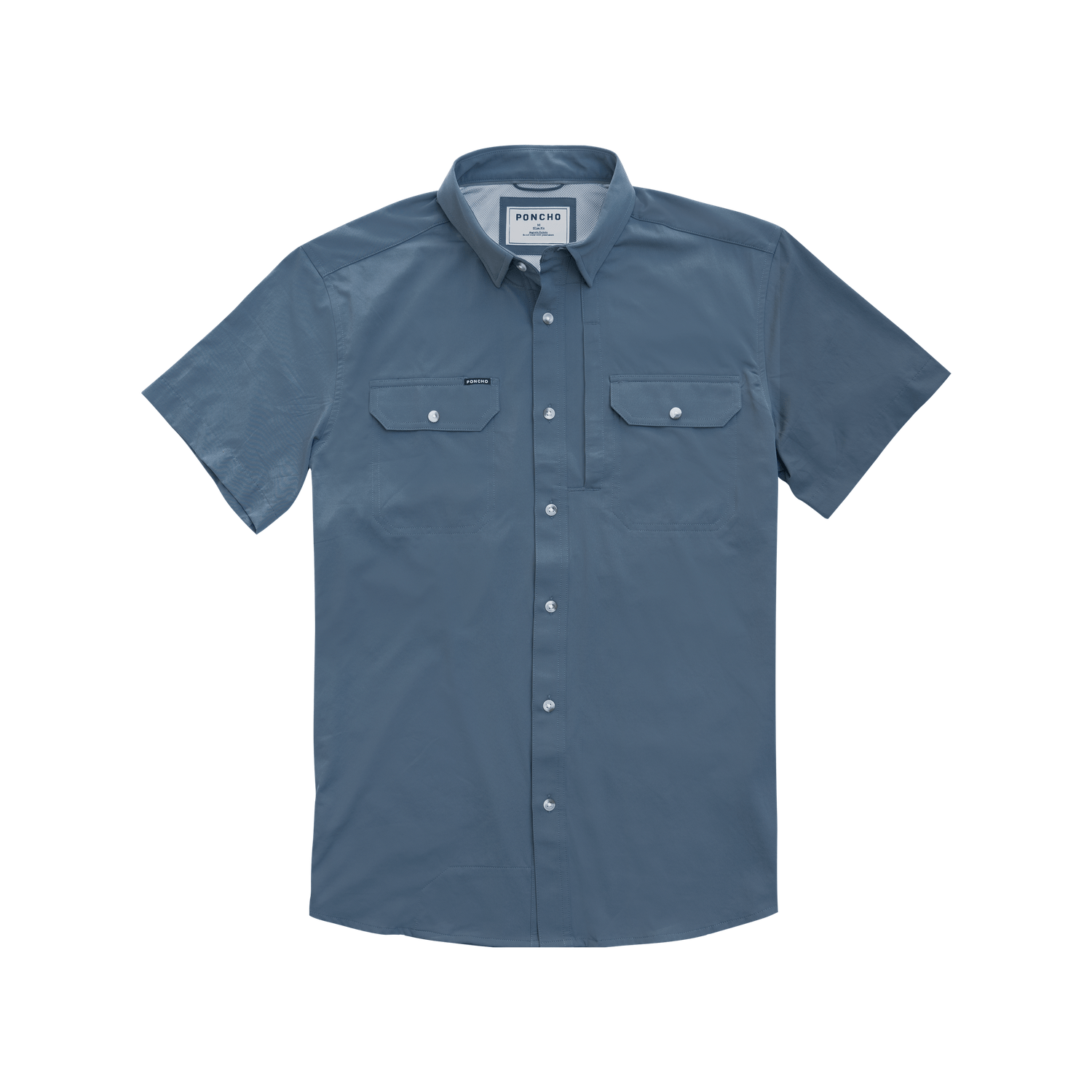 Poncho Outdoors 01. MENS APPAREL - MENS SS SHIRTS - MENS SS BUTTON UP Men's Original Short Sleeve THE AHI | SLATE BLUE REGULAR