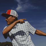 Poncho Outdoors 01. MENS APPAREL - MENS SS SHIRTS - MENS SS BUTTON UP Men's Ultra-Lite Shirt Short Sleeve THE DELRAY | WASHED BLUE AND GREY PLAID SLIM