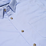 Poncho Outdoors 01. MENS APPAREL - MENS SS SHIRTS - MENS SS BUTTON UP Men's Ultra-Lite Shirt Short Sleeve THE COPANO | BLUE MICROCHECK SLIM