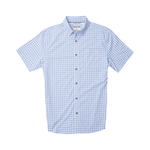 Poncho Outdoors 01. MENS APPAREL - MENS SS SHIRTS - MENS SS BUTTON UP Men's Ultra-Lite Shirt Short Sleeve THE BLUE RUNNER | BLUE AND WHITE PLAID SLIM