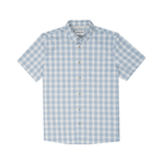 Poncho Outdoors 01. MENS APPAREL - MENS SS SHIRTS - MENS SS BUTTON UP Men's Ultra-Lite Shirt Short Sleeve THE DELRAY | WASHED BLUE AND GREY PLAID SLIM