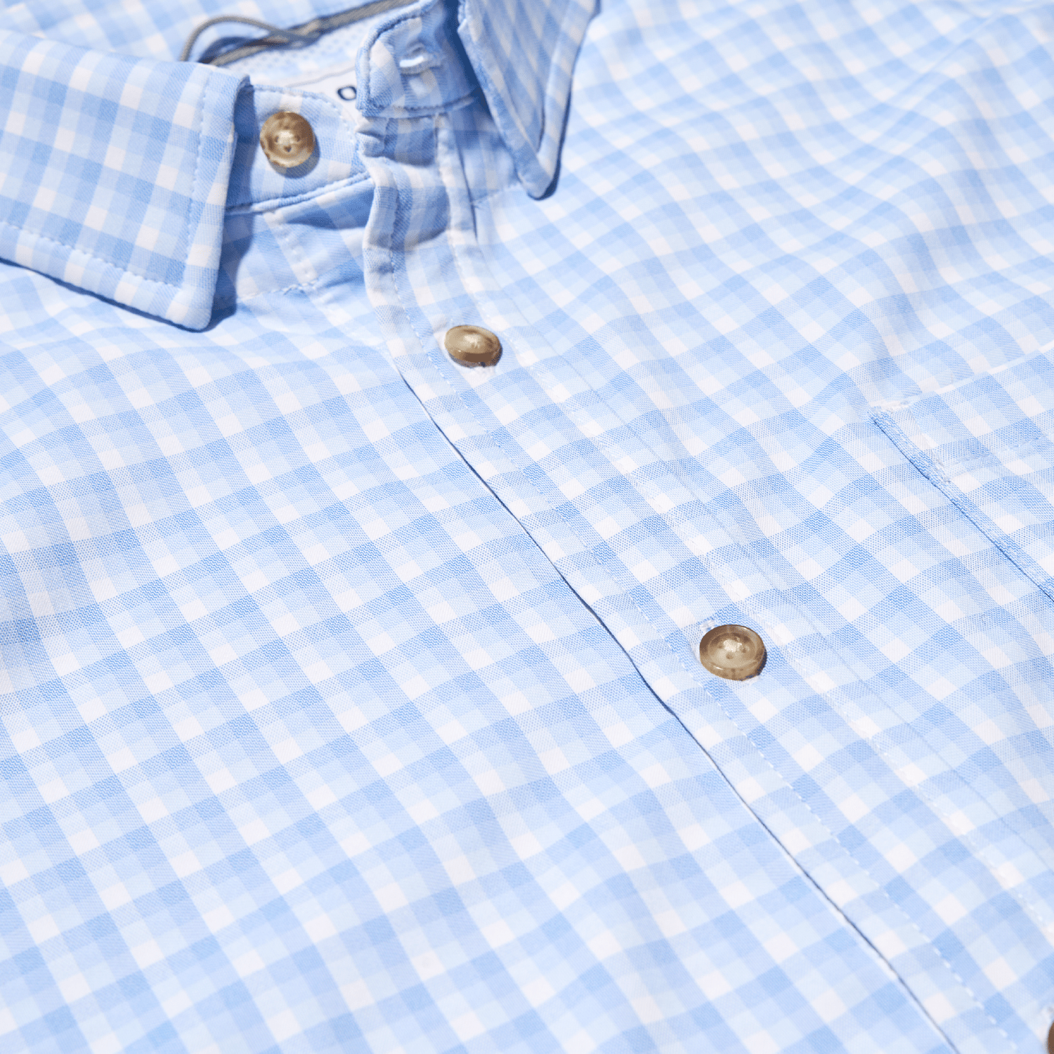 Poncho Outdoors 01. MENS APPAREL - MENS SS SHIRTS - MENS SS BUTTON UP Men's Ultra-Lite Shirt Short Sleeve THE BLUE RUNNER | BLUE AND WHITE PLAID SLIM