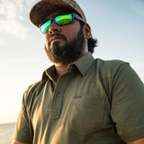 Poncho Outdoors 01. MENS APPAREL - MENS SS SHIRTS - MENS SS POLO Men's Western Field Polo THE JALAPENO CREAM CHEESE | FOUR LEAF CLOVER