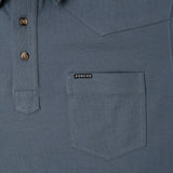 Poncho Outdoors 01. MENS APPAREL - MENS SS SHIRTS - MENS SS POLO Men's Western Field Polo THE DINNER BELL | STORMY WEATHER