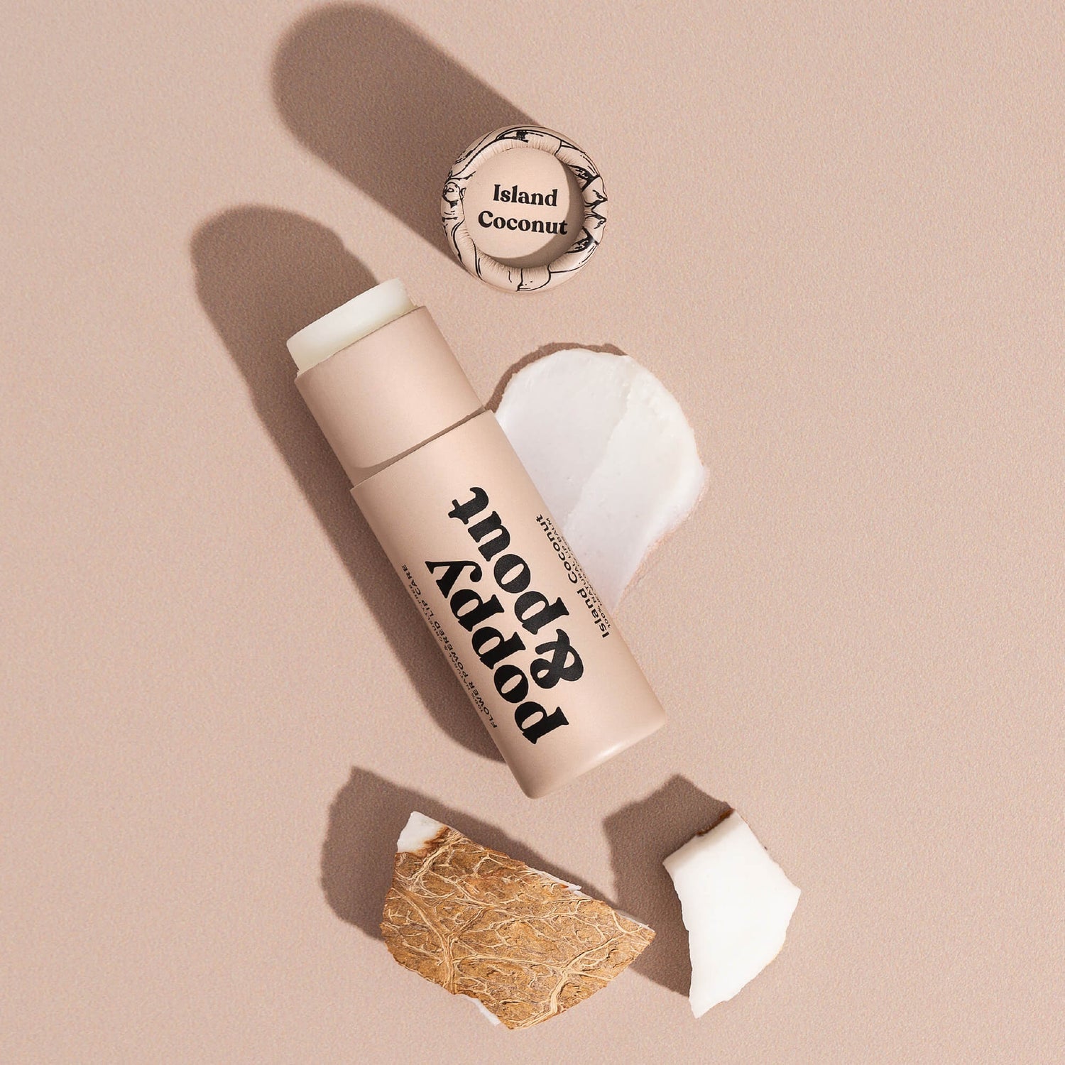 Poppy & Pout 12. HARDGOODS - CAMP|HIKE|TRAVEL - SKIN CARE Hydrating Lip Balm ISLAND COCONUT