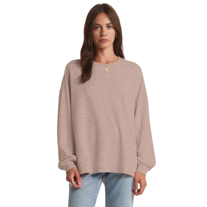 Z Supply 02. WOMENS APPAREL - WOMENS LS SHIRTS - WOMENS LS CASUAL Women's Modern Weekender HEL HEATHER LATTE