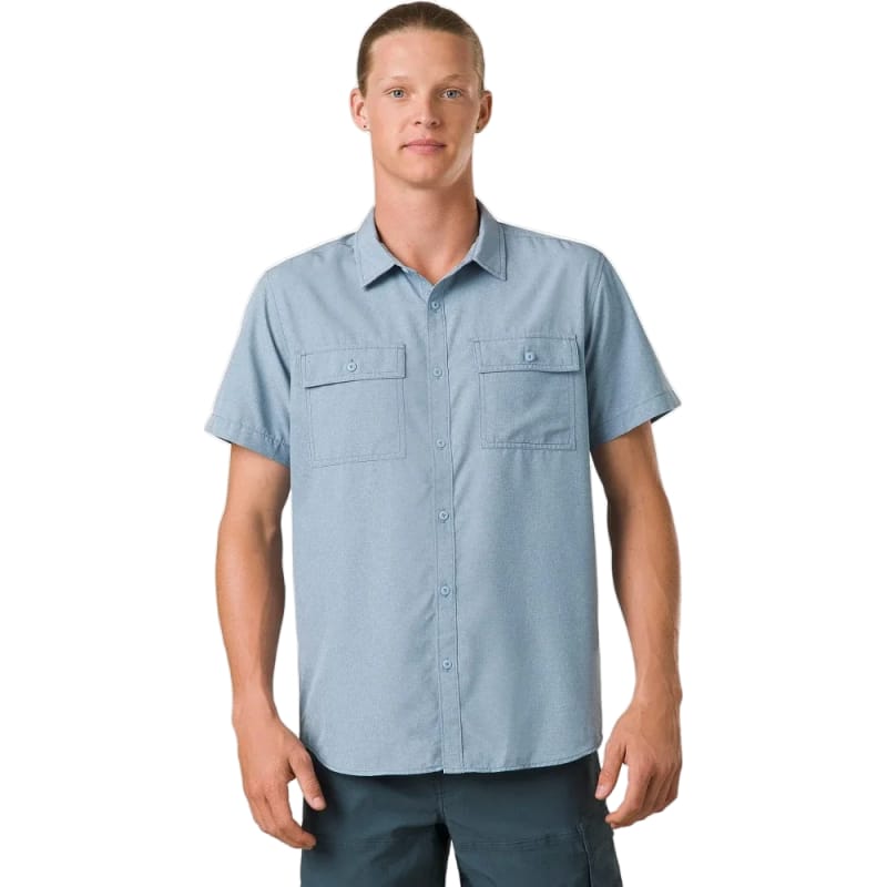 Prana 05. M. SPORTSWEAR - M. SS SHIRT Men's Lost Sol Short Sleeve Shirt 401 CHAMBRAY HEATHER