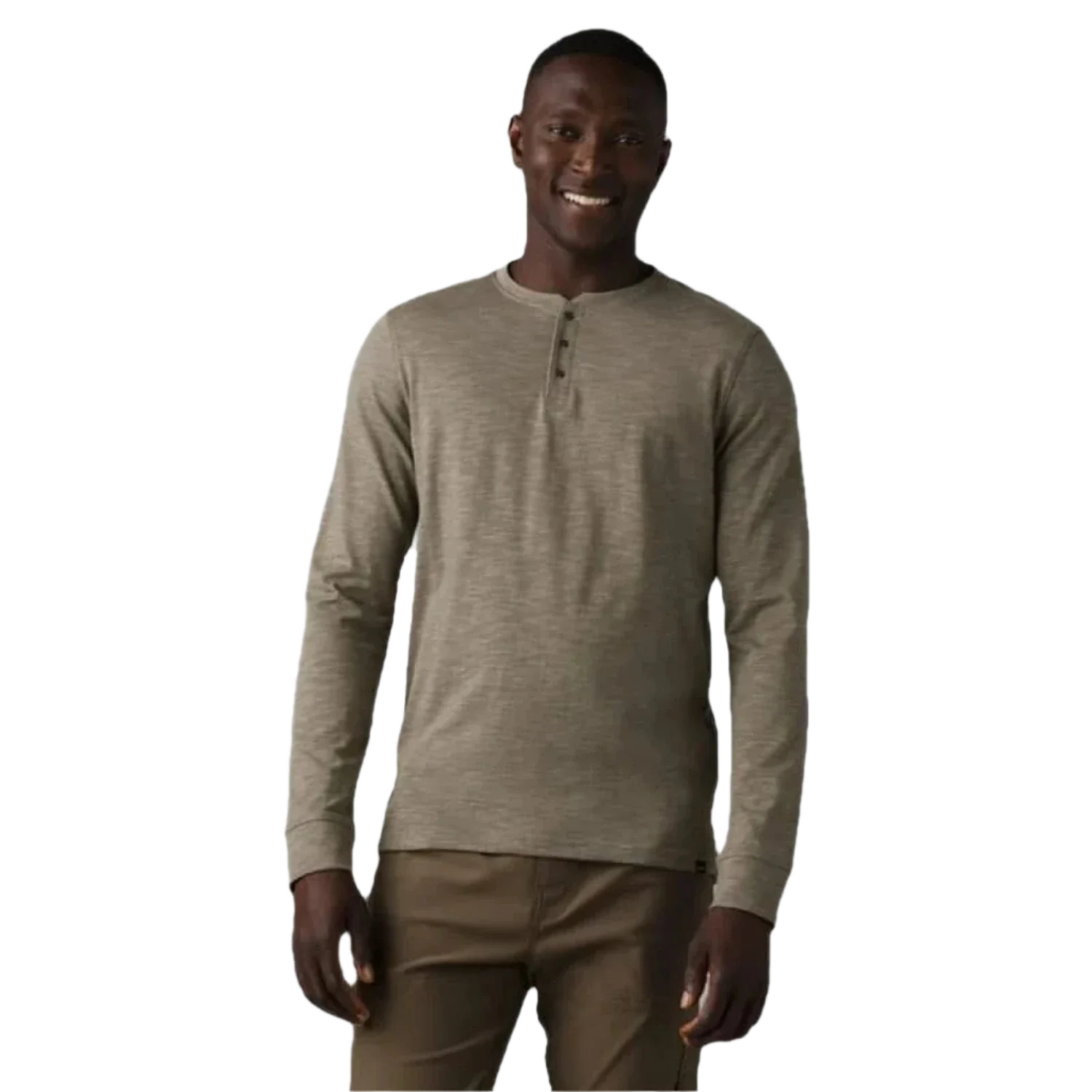 Prana 01. MENS APPAREL - MENS LS SHIRTS - MENS LS CASUAL Men's Ronnie Henley ll 300 RYE GREEN HEATHER