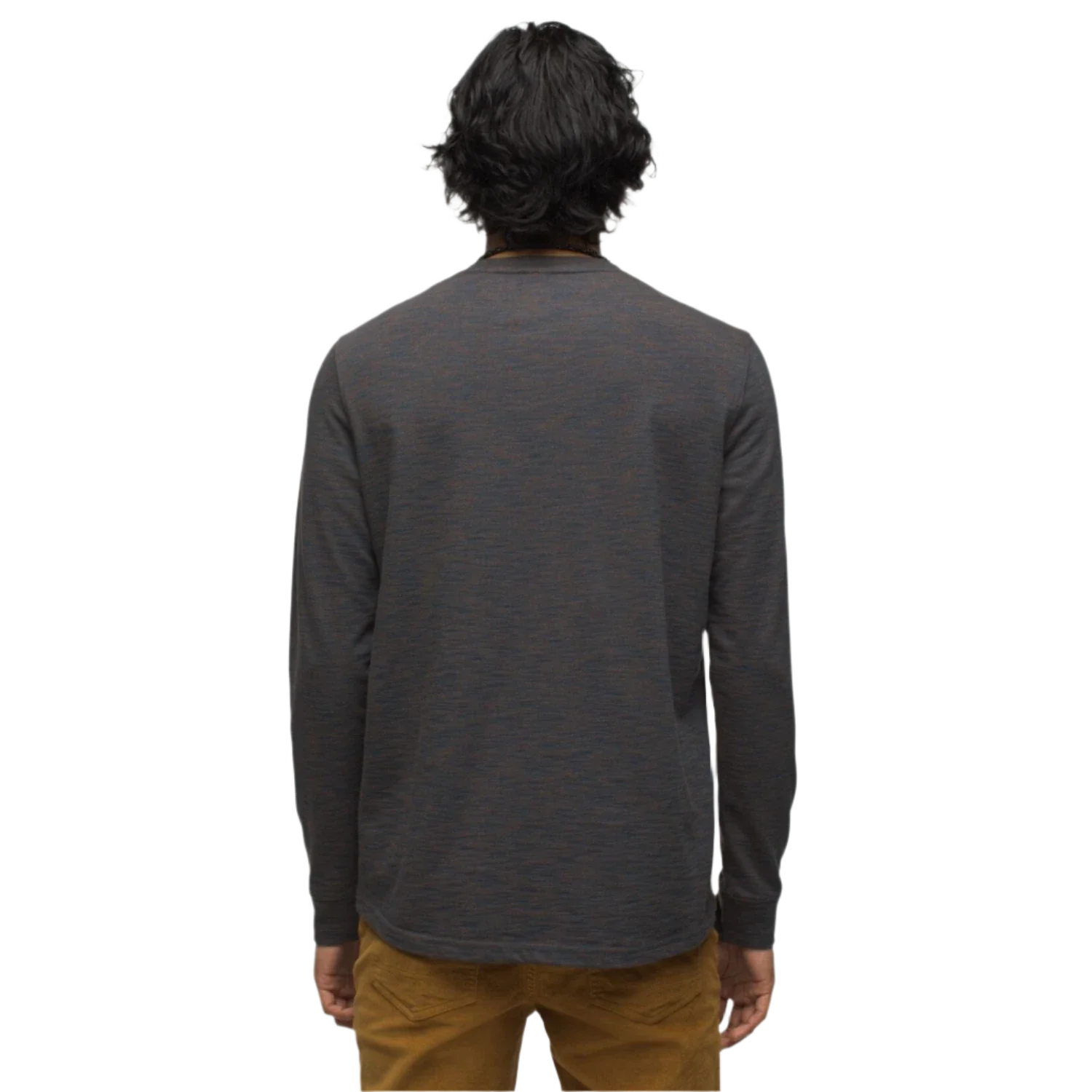 Prana 01. MENS APPAREL - MENS LS SHIRTS - MENS LS CASUAL Men's Ronnie Henley ll 400 DARK SKY HEATHER