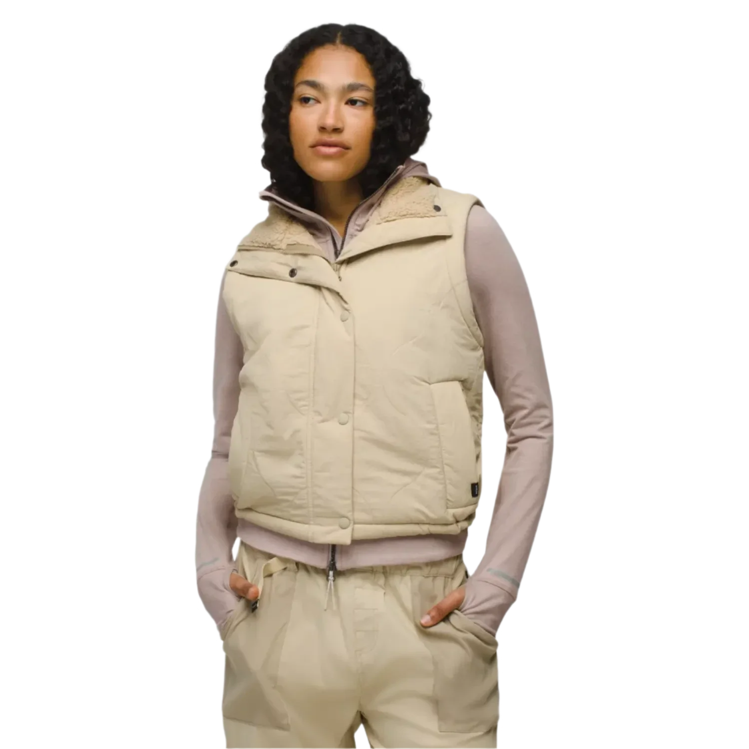 Prana 02. WOMENS APPAREL - WOMENS VEST - WOMENS VEST INSULATED Women's Encinitas Vest 250 SANDSTONE