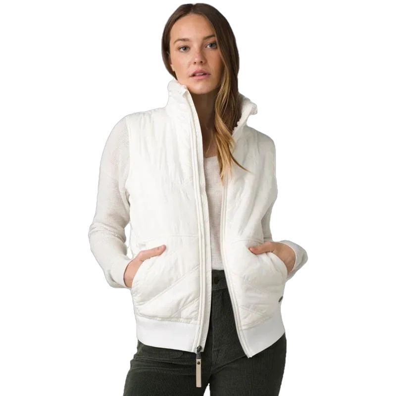 prAna Lyra Vest - Women's-Mauve A Lot A Dots-Large — Womens Clothing Size:  Large, Center Back Length: 23.5 in, Apparel Fit: Regular, Standard —  W1LYRA316-MVAL-L