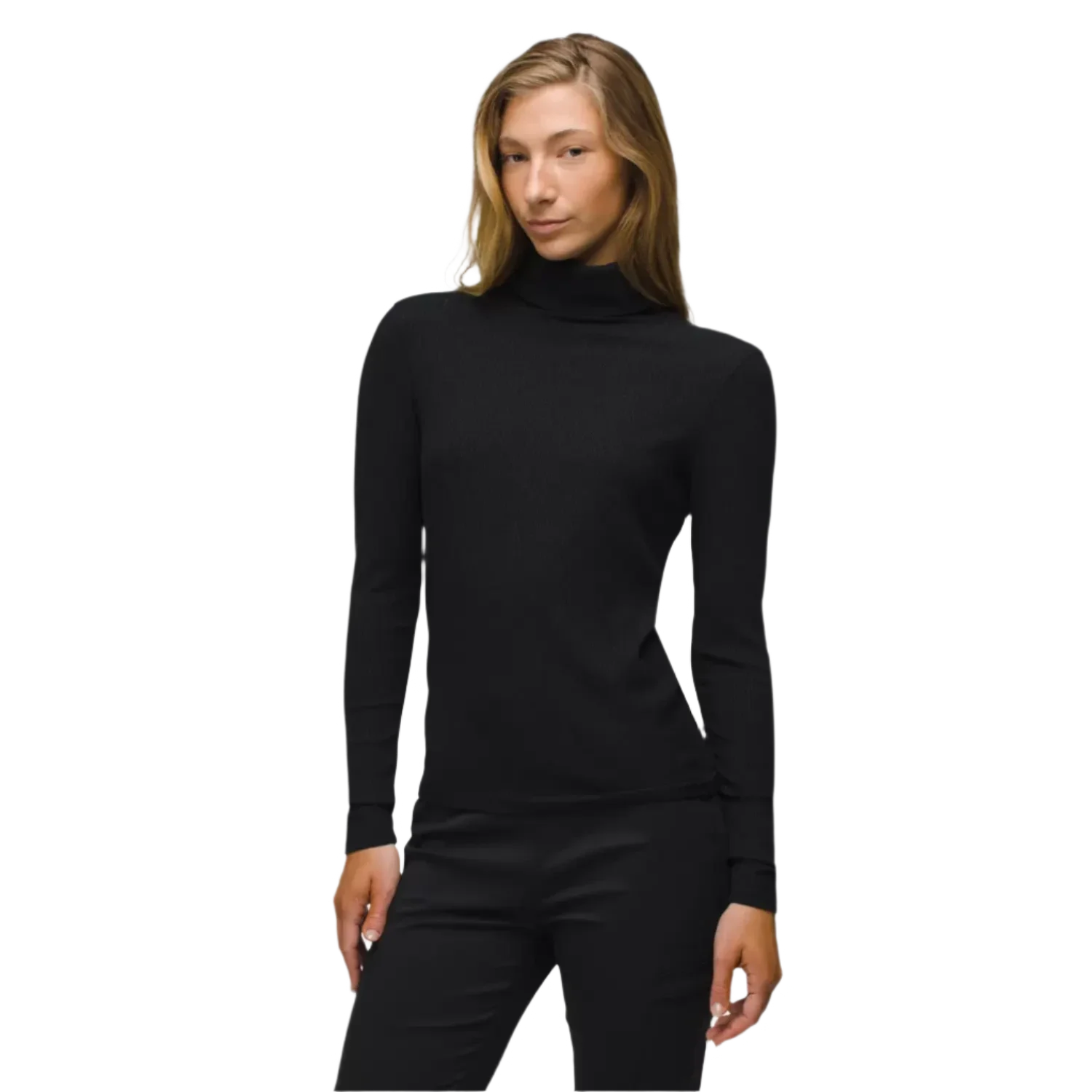 Prana 02. WOMENS APPAREL - WOMENS LS SHIRTS - WOMENS LS CASUAL Women's Foundation Rib Turtleneck 001 BLACK HEATHER